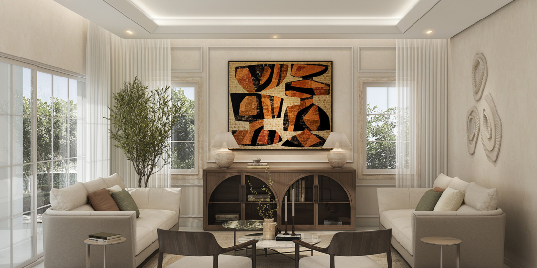 Contemporary haven: Luxury transformation of a family villa in Arabian Ranches | Elementa Interior Design Dubai