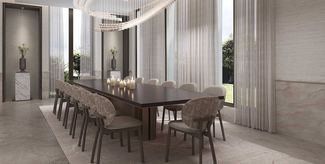 Contemporary luxury villa in Emirates Hills featuring spacious majlis and refined interior design