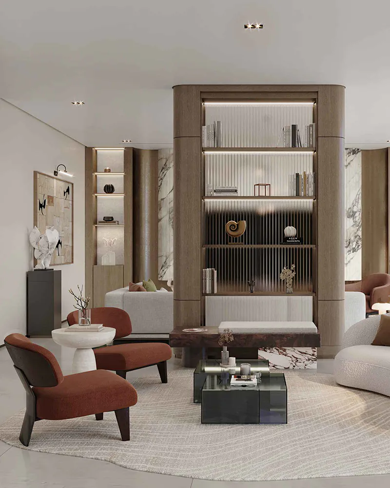 4_Living-copy_6 A luxurious 6-bedroom sanctuary in Nad Al Shiba First, Dubai | Elementa Interior Design Dubai