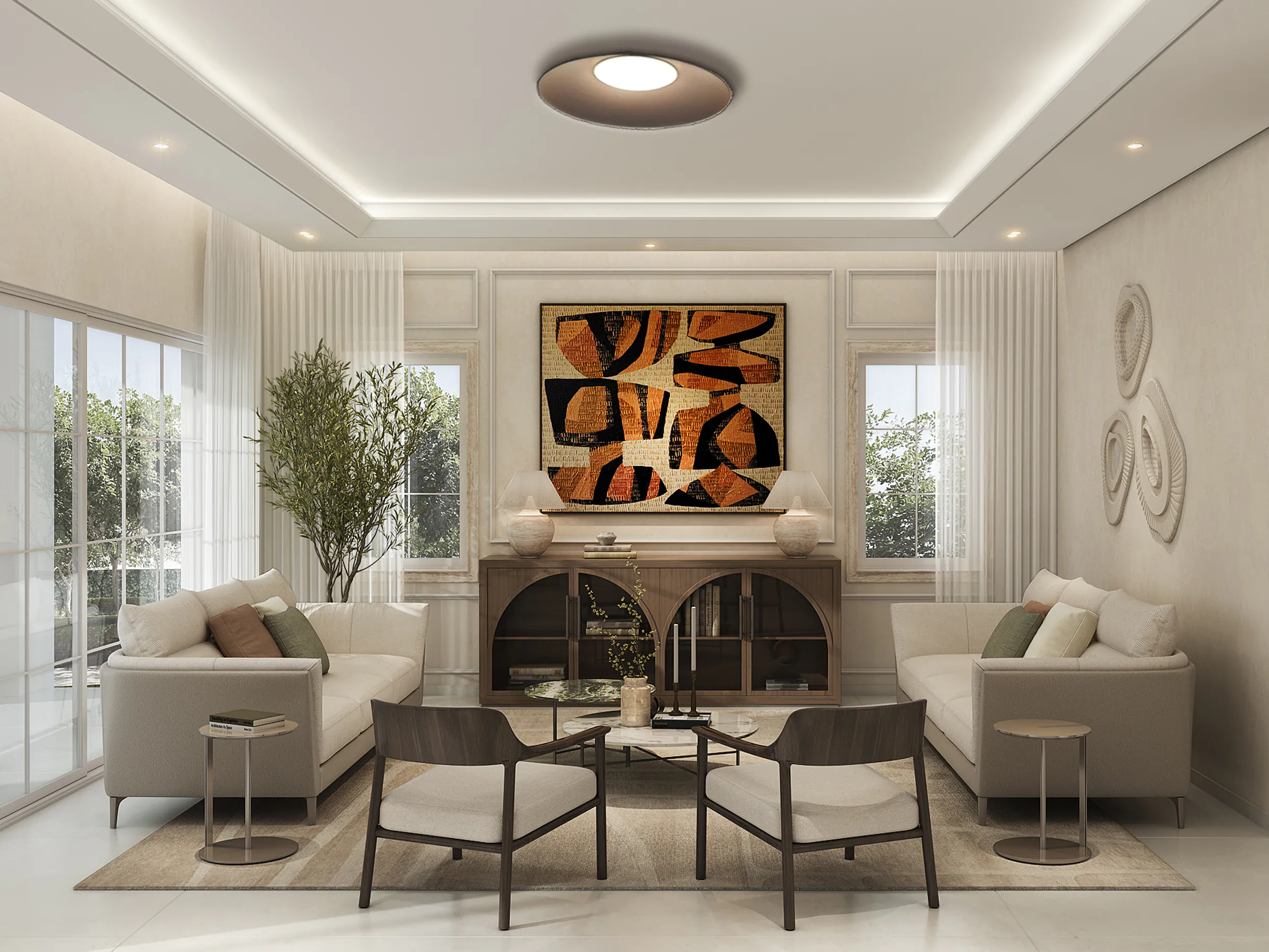 Contemporary haven: Luxury transformation of a family villa in Arabian Ranches | Elementa Interior Design Dubai