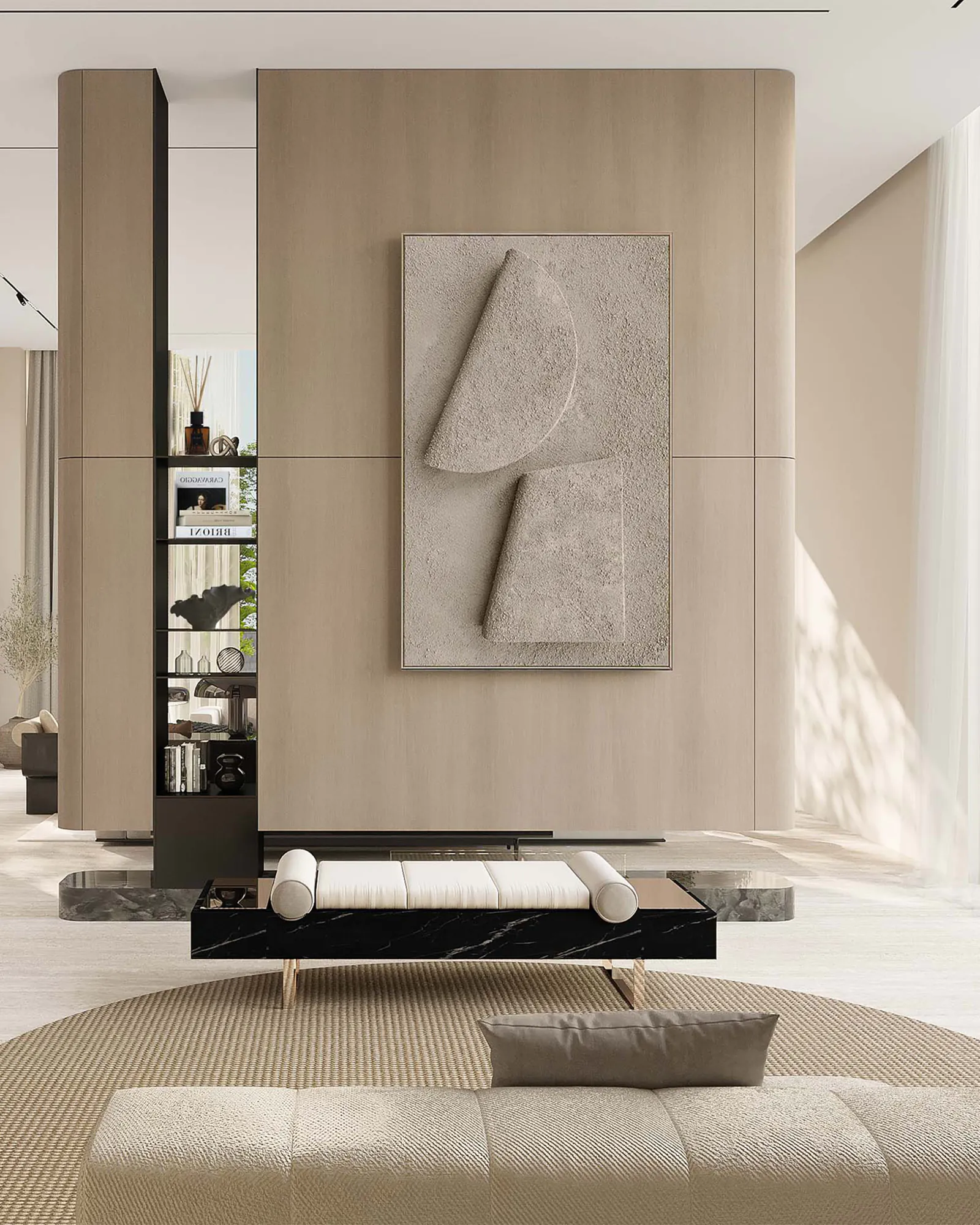 Master-bedroom-03Portrait1 Timeless modernity: Complete redesign and styling of an Emirates Hills villa | Elementa Interior Design Dubai